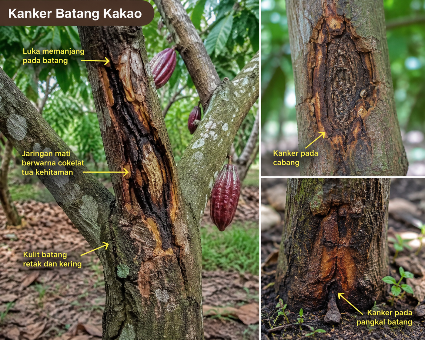 Kanker Batang (Phytophthora palmivora)